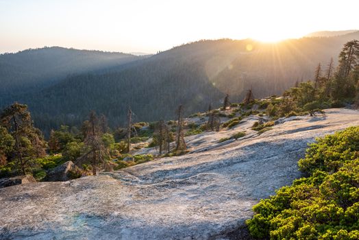 Sunset Rock viewpoint in Sequoia National Park, California