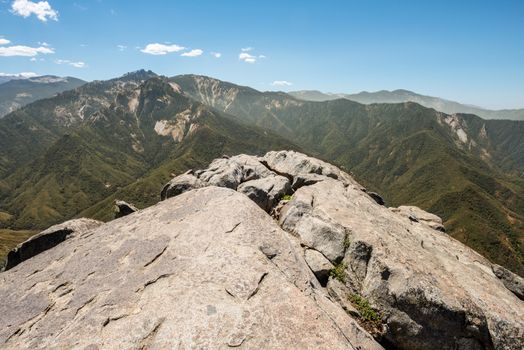 View from Moro Rock in Sequoia National Park, California
