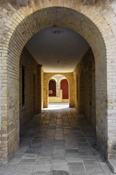 Corfu, Greece. Entrance to Corfu fortress Corfu town Greece