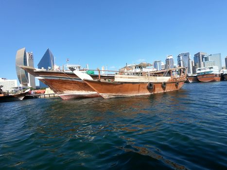 Traditional and Old Wooden Fishing Boat Parked in Bay Creek.