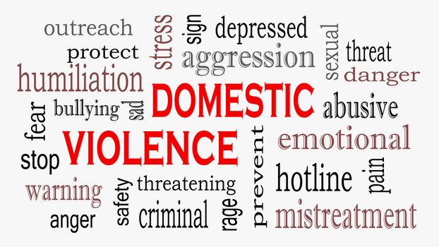 Domestic Violence and Abuse concept word cloud background