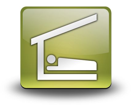 Icon, Button, Pictogram with Sleeping Shelter symbol
