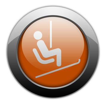 Icon, Button, Pictogram with Ski Lift symbol
