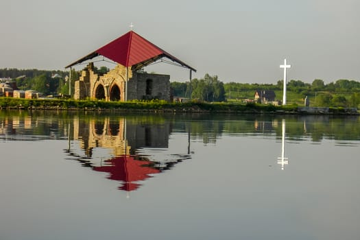 Ruins of oldest stone church in Baltic states, Latvia.