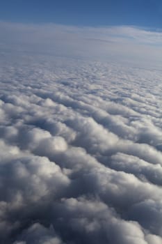 above all clouds aerial cloudscape view