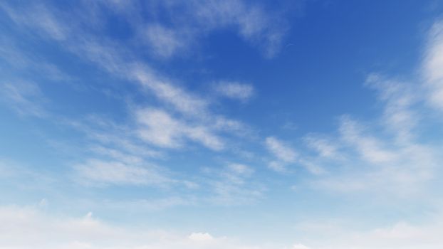 Cloudy blue sky abstract background, blue sky background with tiny clouds, 3d rendering

