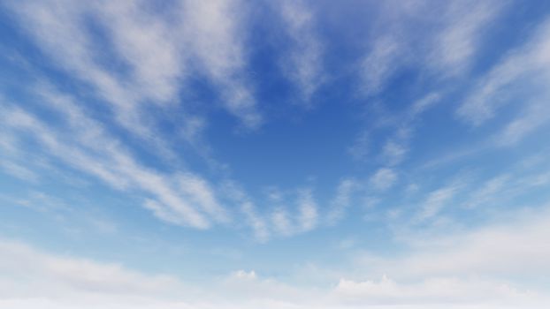 Cloudy blue sky abstract background, blue sky background with tiny clouds, 3d rendering

