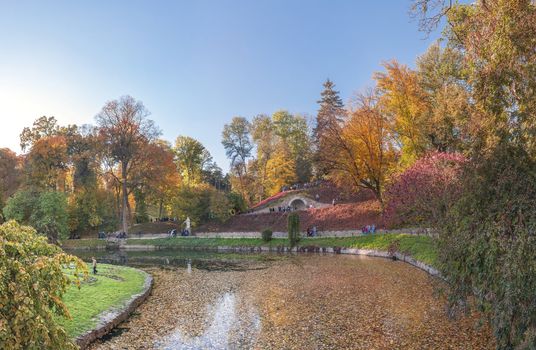 Uman, Ukraine - 10.13.2018. Beautiful autumn in Sofiyivka park in the city of Uman, Ukraine