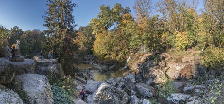Uman, Ukraine - 10.13.2018. Beautiful autumn in Sofiyivka park in the city of Uman, Ukraine