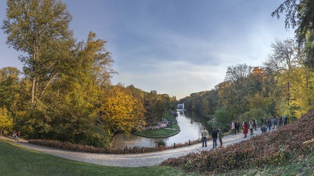 Uman, Ukraine - 10.13.2018. Beautiful autumn in Sofiyivka park in the city of Uman, Ukraine