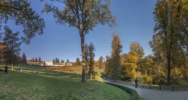 Uman, Ukraine - 10.13.2018. Beautiful autumn in Sofiyivka park in the city of Uman, Ukraine