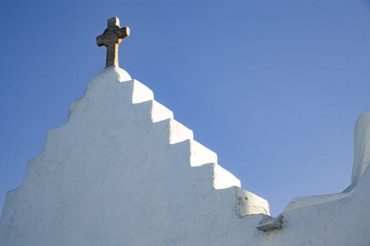 minimalist greek church detail
