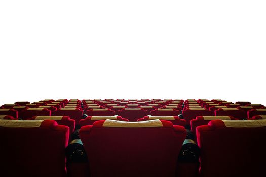 Cinema hall with red seat