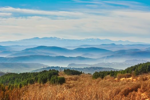 Mountain Ranges in The Fog, Veliko Tarnovo, Bulgaria