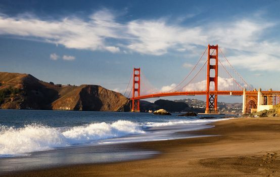 The Golden Gate Bridge in San Francisco bay