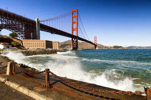 The Golden Gate Bridge in San Francisco bay