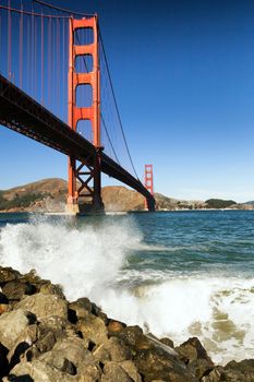 The Golden Gate Bridge in San Francisco bay