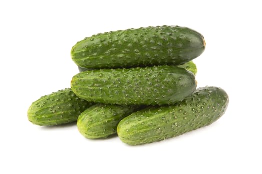 fresh cucumbers isolated on a white background 