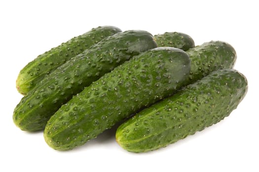 fresh cucumbers isolated on a white background