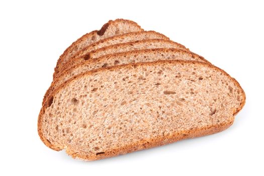 sliced bread isolated on a white background