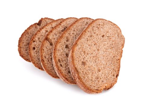 sliced bread isolated on a white background 