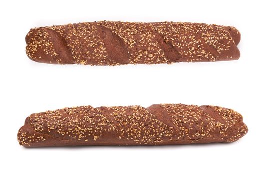 Long Loaf isolated on white background. With Clipping Path. 