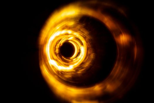 Sound waves in the visible full color in the dark