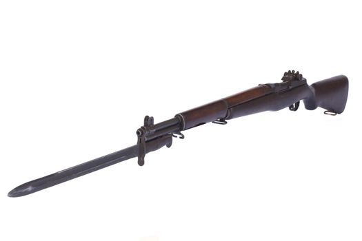 Olg infantry rifle isolated on white background