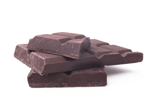 Brown Chocolate pile isolated on white background