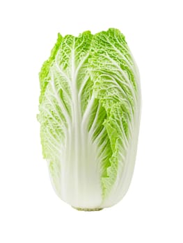 Fresh chinese cabbage on a white background, Save clipping path.