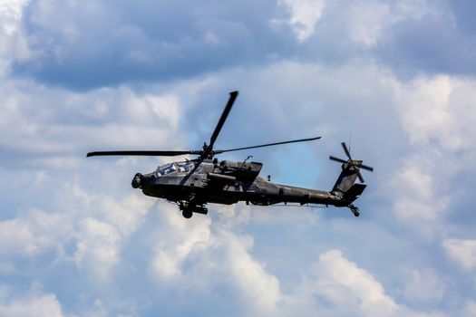 UH-60 Blackhawk and Apache. International Military Training "Saber Strike 2017", Adazi, Latvia, from 3 to 15 June 2017. US Army Europe-led annual International military exercise Saber Strike Field Training Exercise in Latvia.