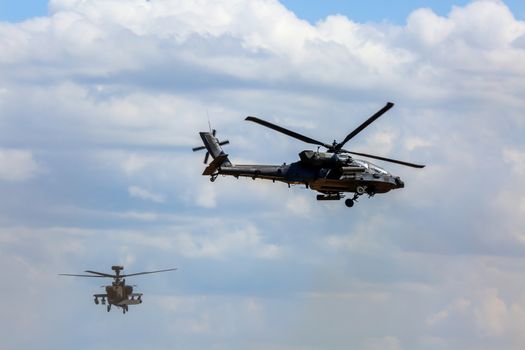 UH-60 Blackhawk and Apache. International Military Training "Saber Strike 2017", Adazi, Latvia, from 3 to 15 June 2017. US Army Europe-led annual International military exercise Saber Strike Field Training Exercise in Latvia.