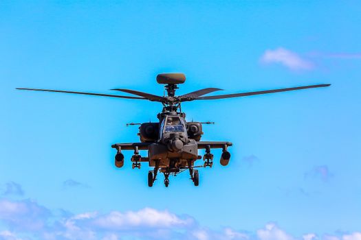 UH-60 Blackhawk and Apache. International Military Training "Saber Strike 2017", Adazi, Latvia, from 3 to 15 June 2017. US Army Europe-led annual International military exercise Saber Strike Field Training Exercise in Latvia.