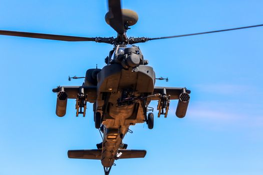 UH-60 Blackhawk and Apache. International Military Training "Saber Strike 2017", Adazi, Latvia, from 3 to 15 June 2017. US Army Europe-led annual International military exercise Saber Strike Field Training Exercise in Latvia.
