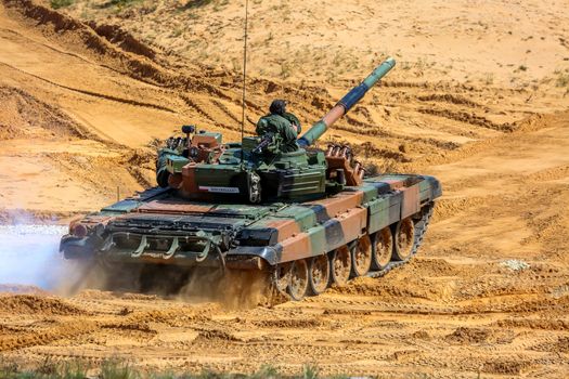 Tanks in Latvia. International Military Training "Saber Strike 2017", Adazi, Latvia, from 3 to 15 June 2017. US Army Europe-led annual International military exercise Saber Strike Field Training Exercise in Latvia.