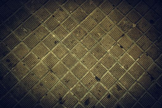 Paving stones in the street, sidewalk detail for pedestrians