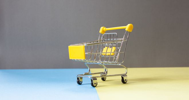 yellow shopping cart