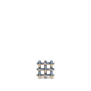 Metal wire mesh font PERIOD 3D render illustration isolated on white background
