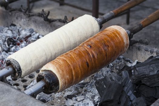 Two Kurtosh well known hungarian sweet made on charcoal