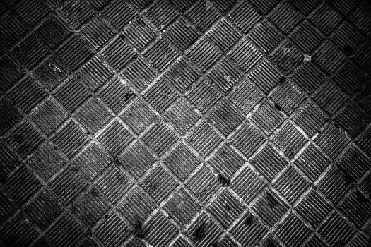 Paving stones in the street, sidewalk detail for pedestrians