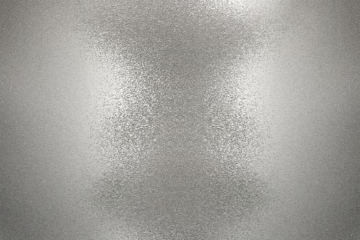 Reflection on rough silver wall surfaces, abstract background