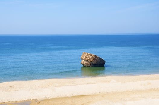 Part of defence tower in the sea, summed day