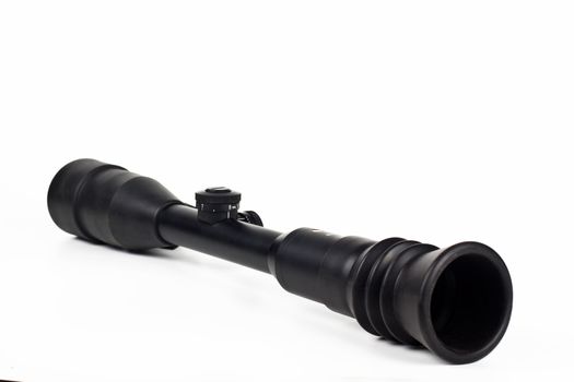 black sniper scope isolated on white background