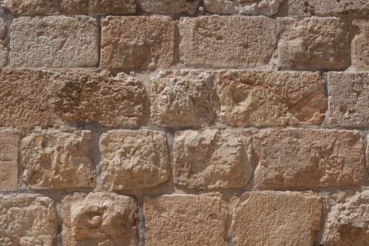 jerusalem wall structure with ancient brown stone