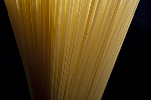 spaghetti  lines abstract light on black background