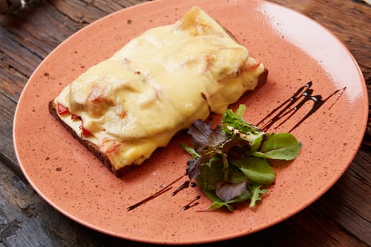 The croque monsieur. The ham and cheese sandwich.