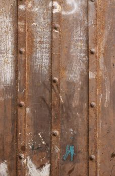 abstract rusted steel window 