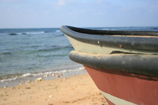 boat on a sandy beach