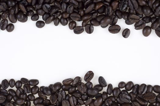 horizontal white space betwen coffee beans