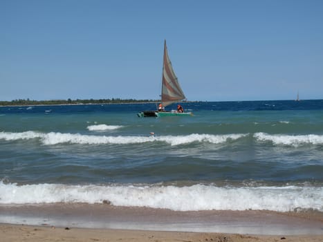 the wind blew on a sailing vessel